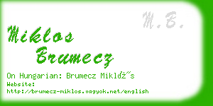 miklos brumecz business card